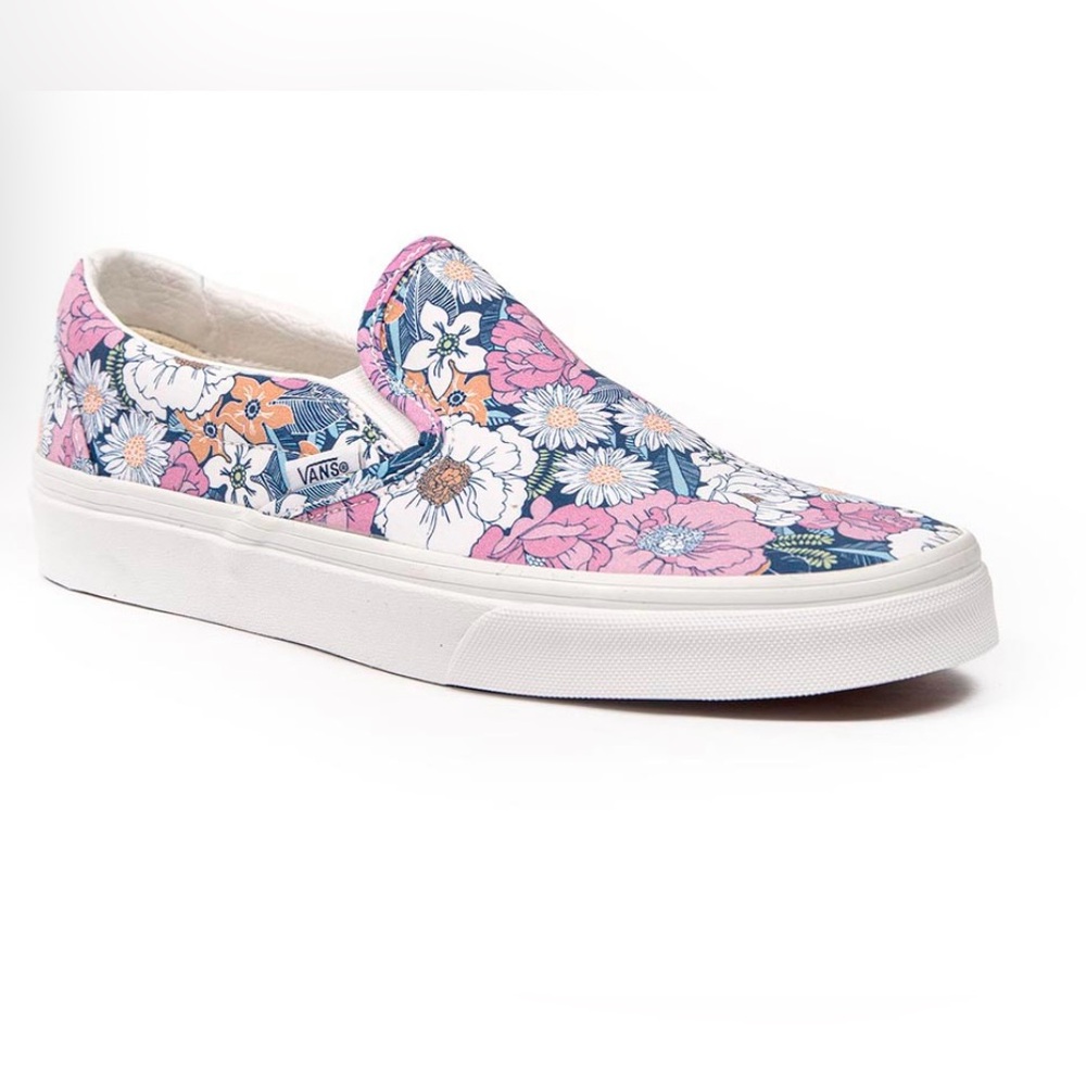 Vans “Of The Wall” Colorful Floral Classic Slip-On Shoes Size:Men’s 10 - Picture 3 of 10